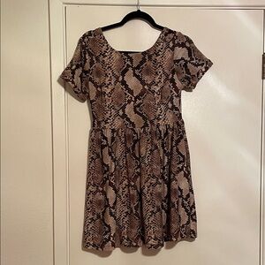Snakeskin Print Mini Dress